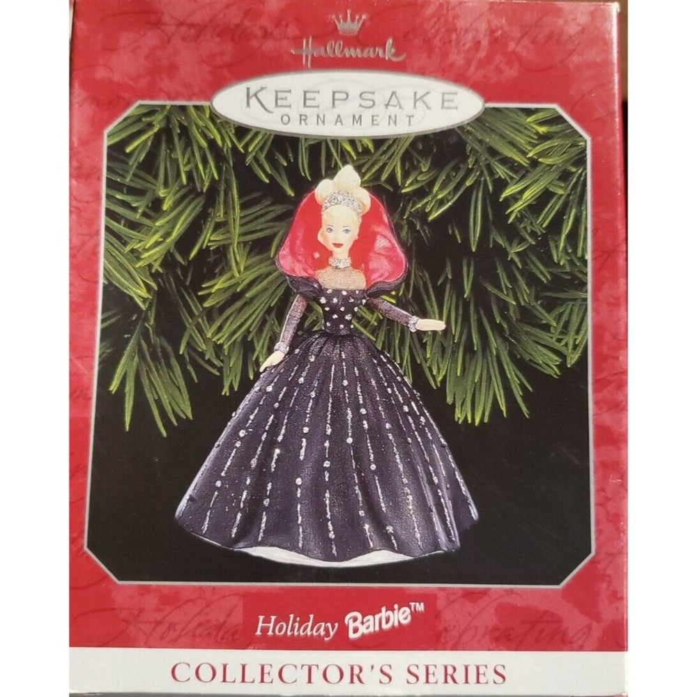Hallmark Ornament Holiday Barbie 6th In Series 1997 25th Anniversary - Picture 2 of 14